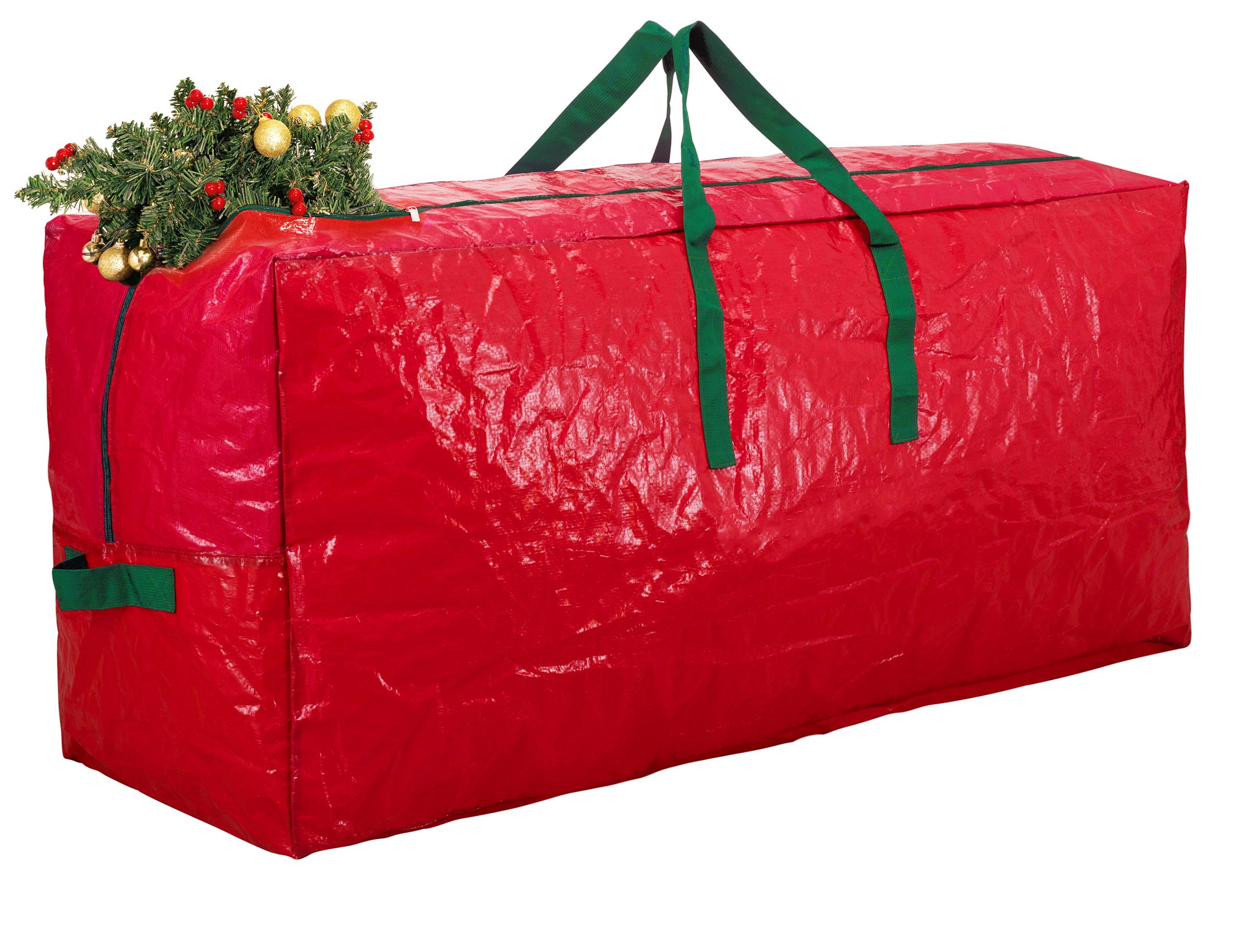 ZOBER Christmas Plastic Tree Box Bag Bin Organizer Storage For Up to