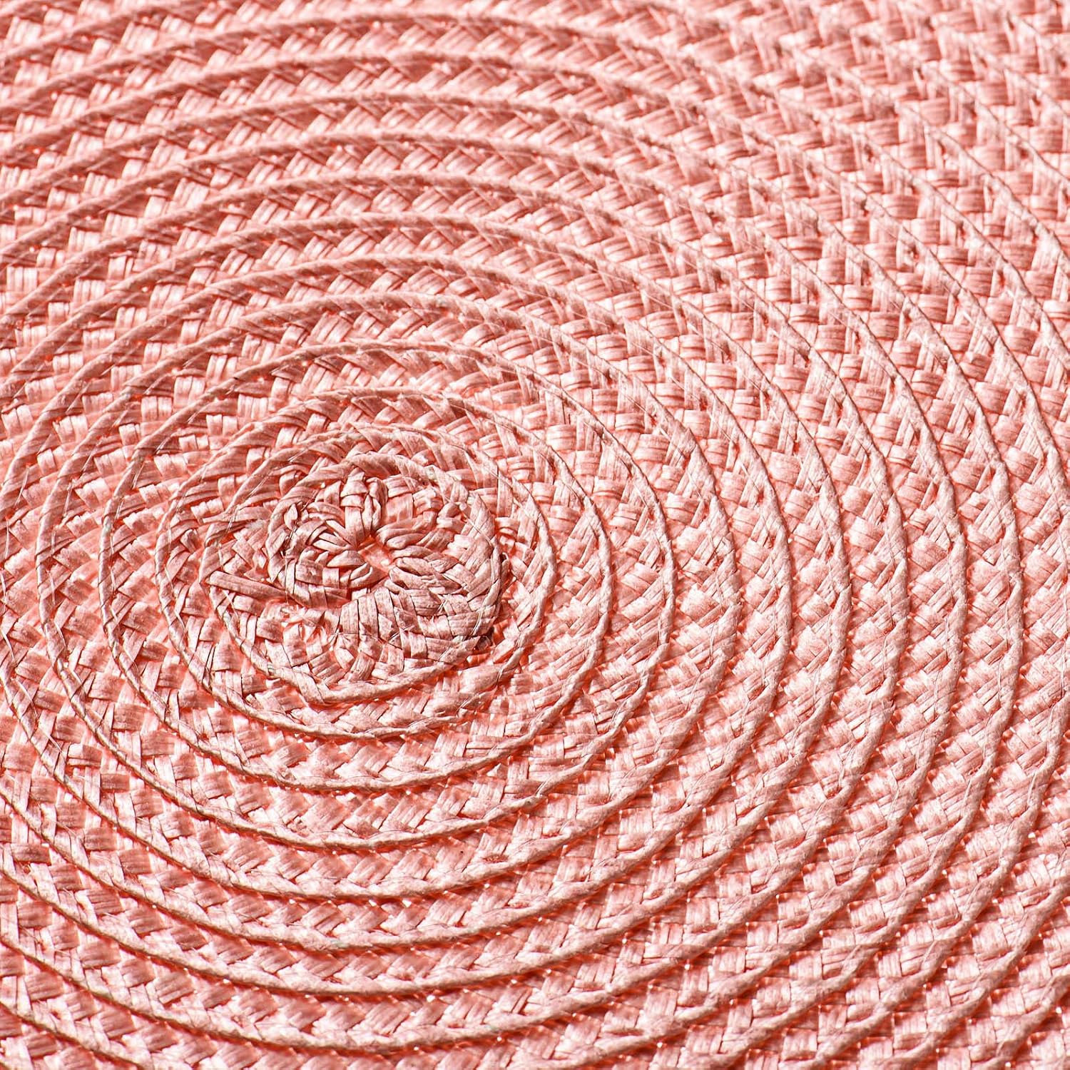 AHHFSMEI Round Braided Placemats 15 Inch Round Table Mats for Dining Tables Woven Heat Resistant Place mats Set of 6 (Pink): Home & Kitchen
