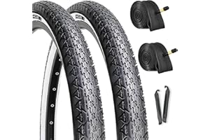 Hycline 26x2.125 Cruiser Bike Tires Set: 2-Pack 26-inch Premium Butyl Rubber High-Performance Folding Replacement Bicycle Tires for Beach Cruiser and Urban Commuting Bicycle