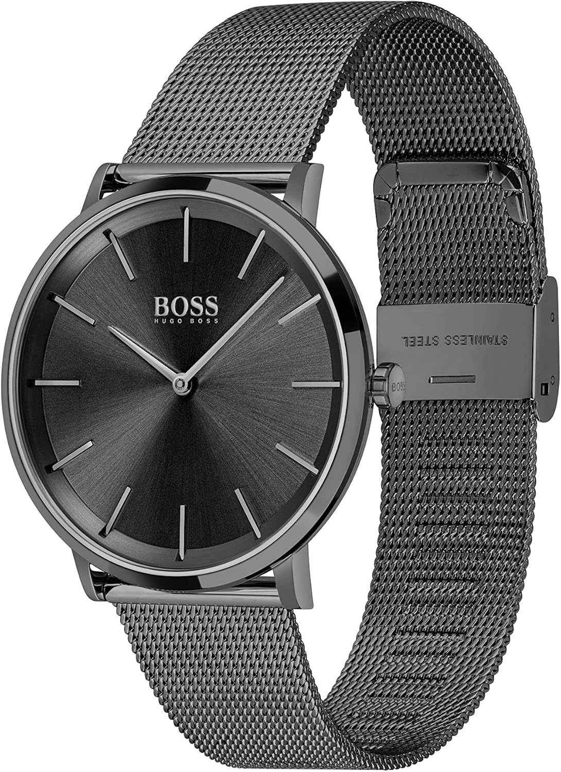 BOSS Analogue Quartz Watch for Men SKYLINER Collection with Black Stainless Steel Mesh Bracelet - 1513826 - Image 3