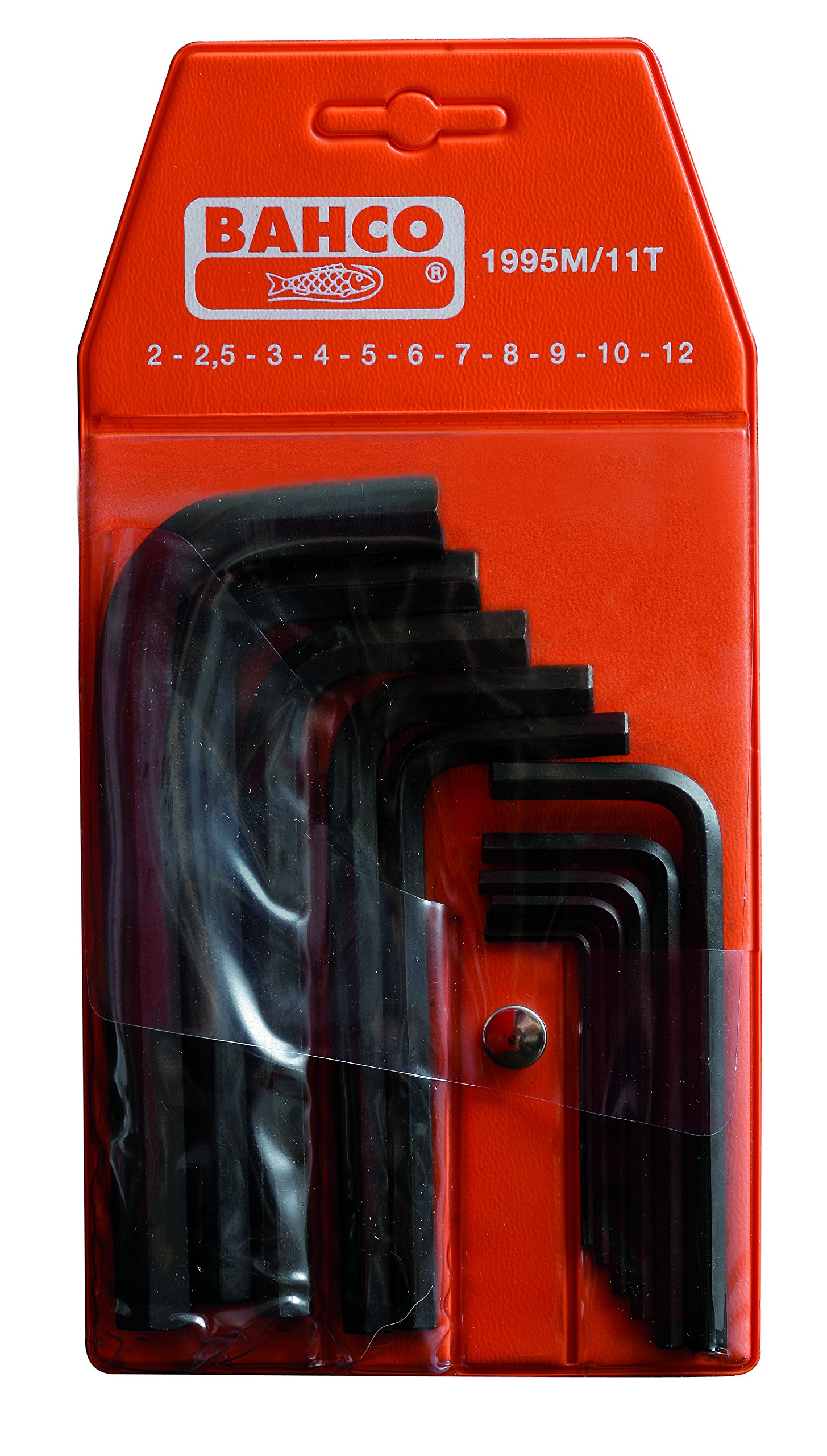 Bahco 1995M/11T Hexagon Offset Screwdriver Set, Black/Orange, Set of 11 Piece