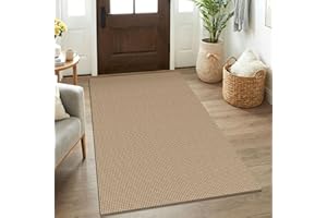 KOZYFLY Boho Rugs for Entryway 3x5 ft Washable Area Rug Non Slip Rubber Backed Entry Rug Woven Indoor Door Mat Cotton Kitchen Rugs Floor Carpet for En