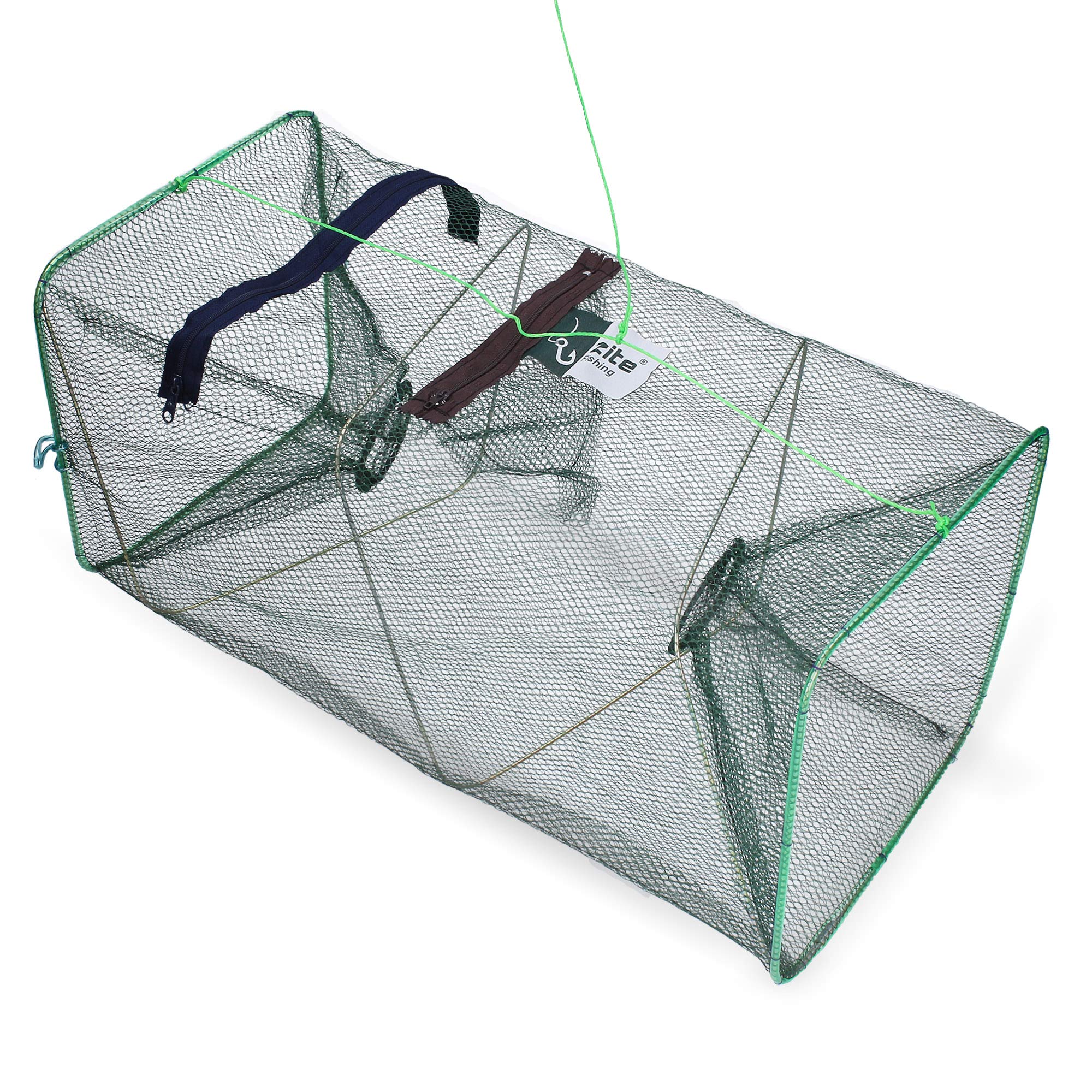 Zite Fishing Bait Fish Trap Fish Reuse Aalreuse Crab Trap Foldable with Food Bag - Square 55 x 25 cm