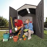 Lifetime 60190 7x7ft Heavy Duty Plastic Shed Beige view 4