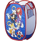 Idea Nuova Pop Up Hamper with Durable Carry Handles for Laundry, Nursery, Storage,Sonic the Hedgehog