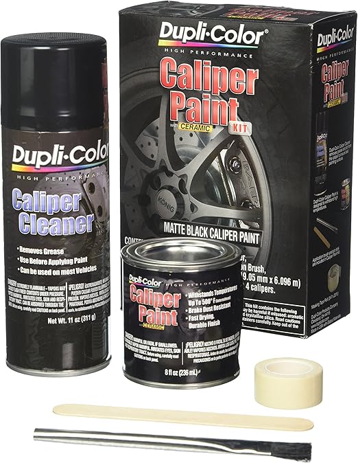 DupliColor BCP402 Racing Black Satin Brake Caliper Kit, Automotive