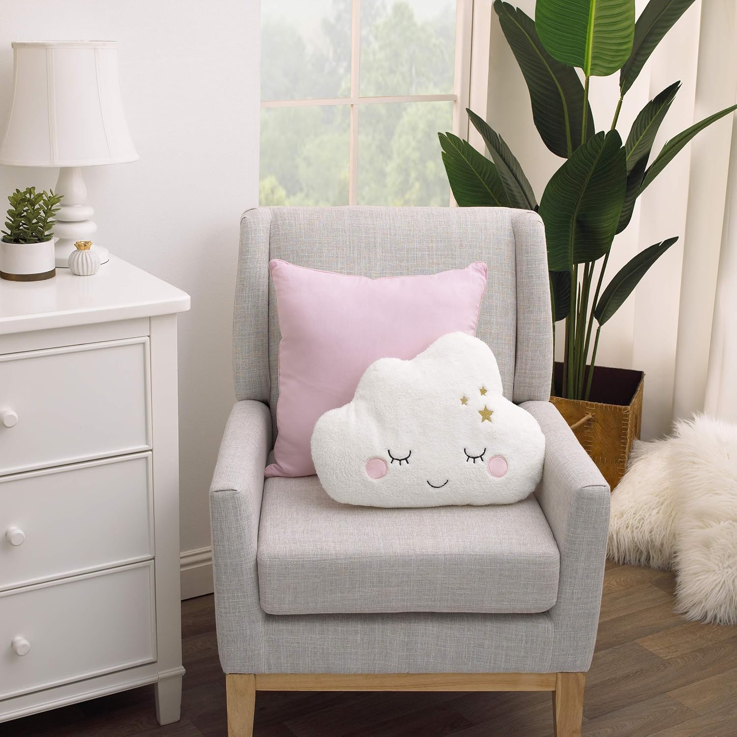 Little Love by NoJo Cloud Shaped Pillow, White : Baby
