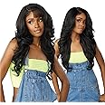 Sensationnel Butta Lace 90Sbangs Wigs - Unit 903 Glueless Wide Deep Part Synthetic Preplucked Hairline (1 JETBLACK)