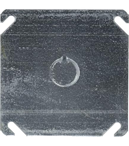Electrical Box Cover Plate 4-Pack Galvanized Steel Octagon Box Covers – Blank Plates For 4-Inch Electrical Boxes Electrical Outlet Covers