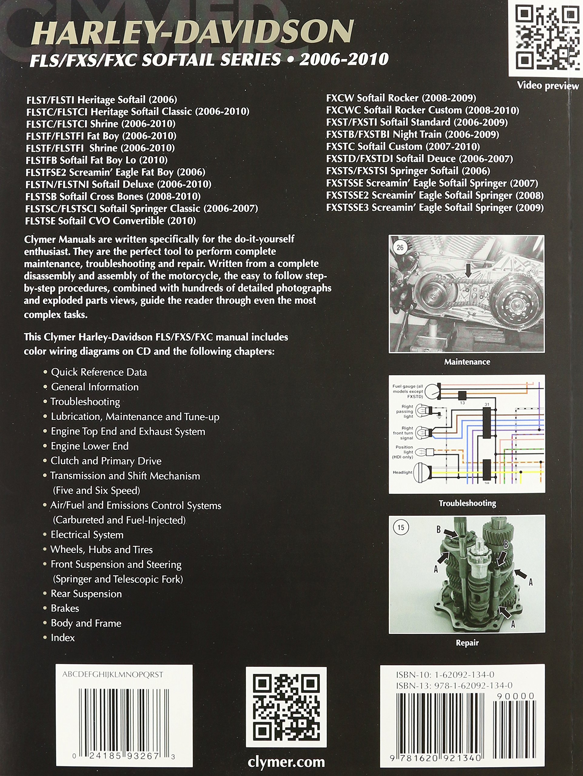 Harley-Davidson FLS/FXS/FXC Sofftail Series 2006-2010 (Clymer Powersport):  Clymer Publications: 9781620921340: Amazon.com: Books