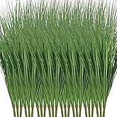 Tigeen 12 Pcs 33 Inch Artificial Grass Plants, Faux Shrubs Wheat Grass, Tall Fake Plants for Outdoor Decor, Artificial Greenery Stems Weed for Room Indoor Home Vase Decor (Green)