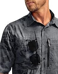 Men's Fishing Shirts with Zipper Pockets UPF