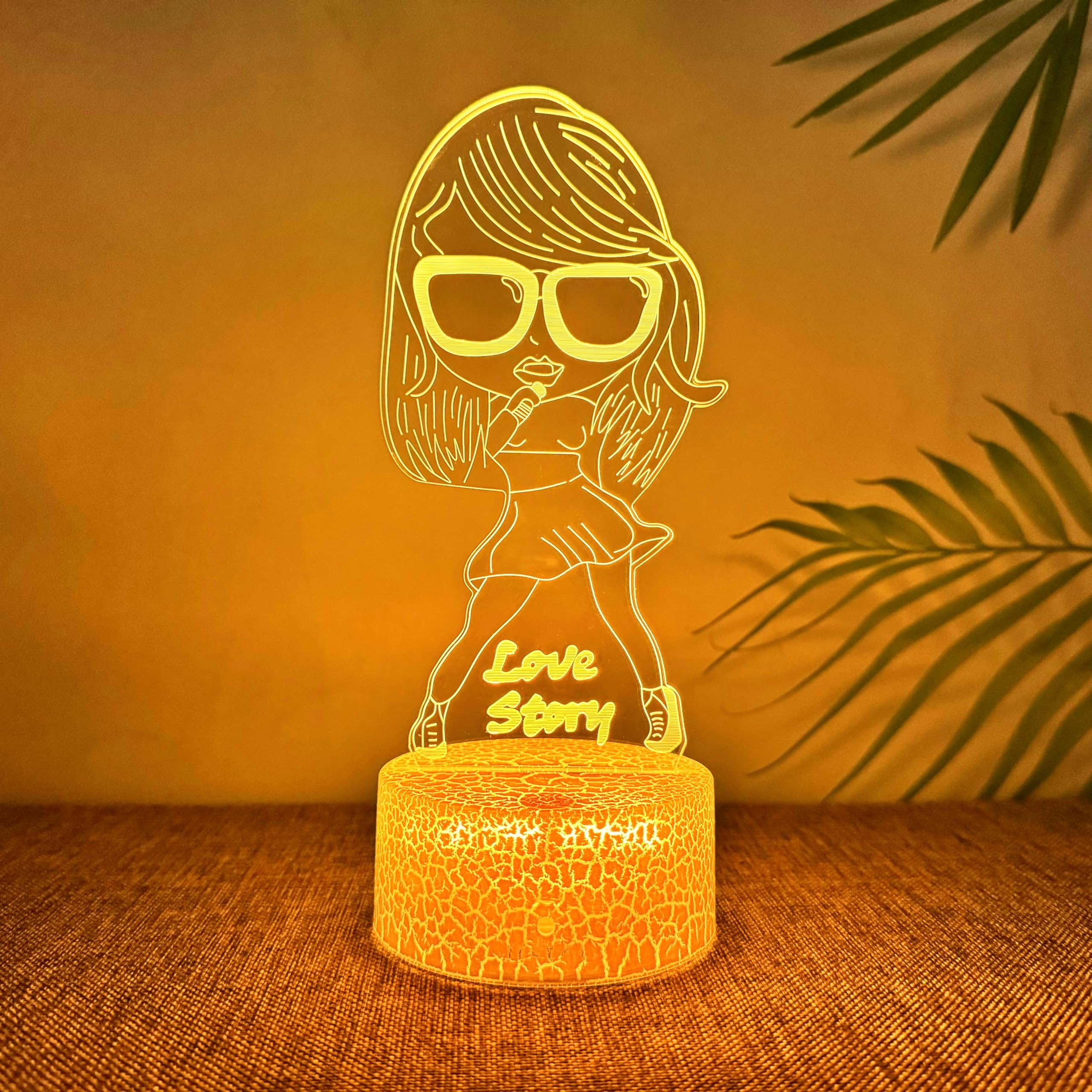 Deluisho Songstress 3D Lamp Illusion LED, 3D Night Light, 16 Colours Smart Touch, Dimmable Visual Stereoscopic Night Light, Great Gift for Kids — image 1