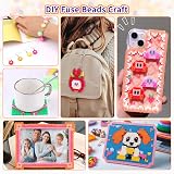 Pllieay Fuse Beads Kit 5mm 24 Colors w/ Mini Iron Pegboards Tweezers Craft Set view 6