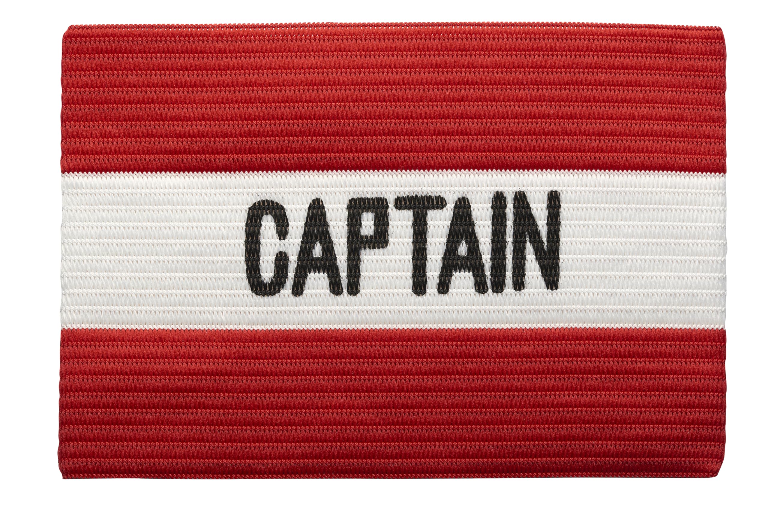 MC-Trend Football Captain Band and elastic game guide bracelet for all ages - perfect choice for your team captain (1, red/white)
