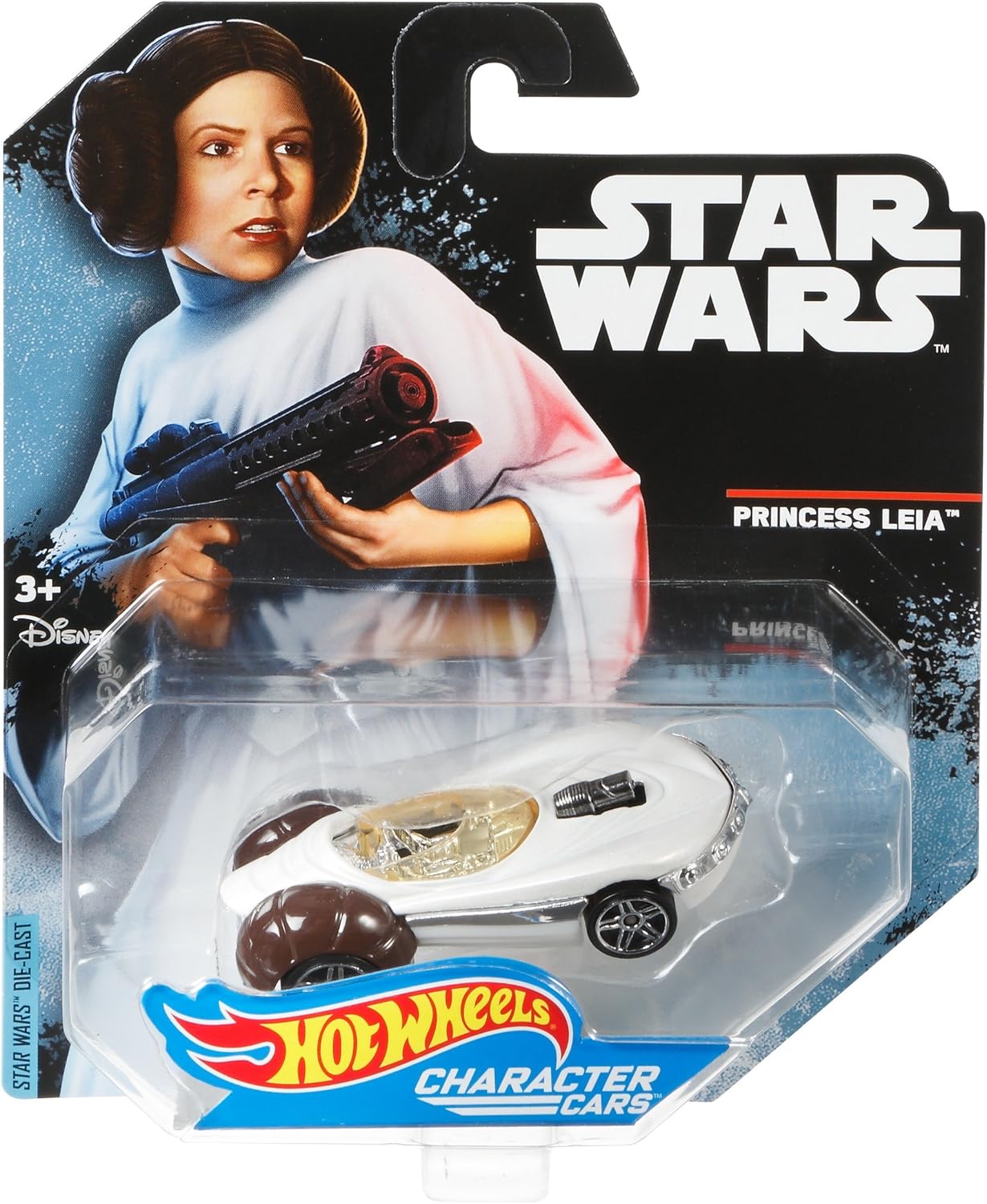 Hot Wheels Star Wars Rogue One Character Car, Princess Leia (Episode 4), Pink - Image 3