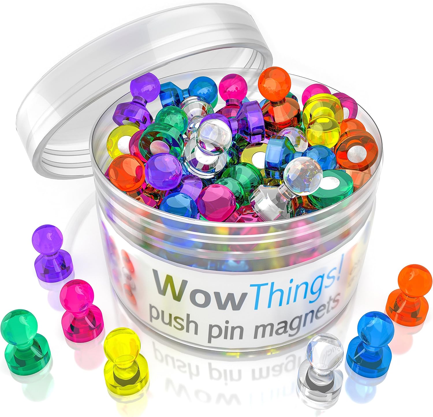 Push Pin 65 Pack Assorted Colored Kitchen Office