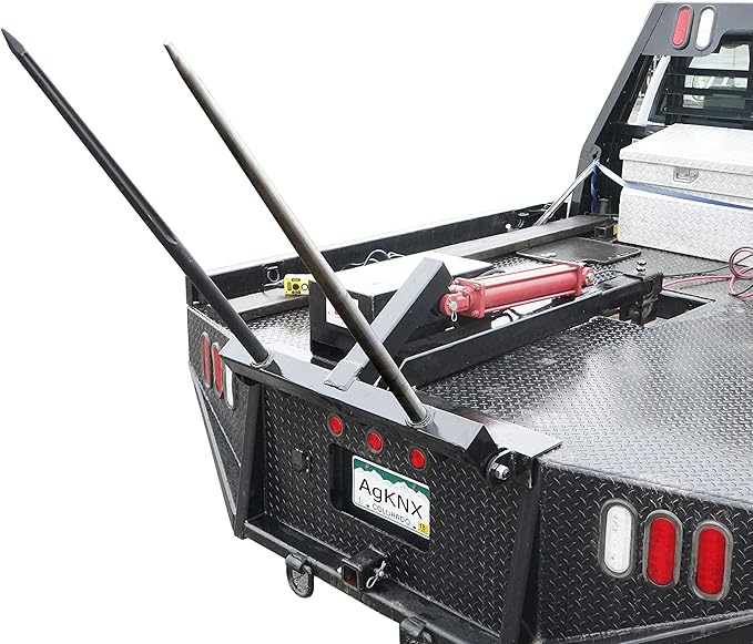Agknx Hydraulic TruckBed Bale Spear (Gooseneck Ball