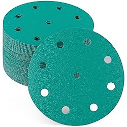 S SATC 5 Inch 9 Holes Sanding Discs 100 Grit Sand