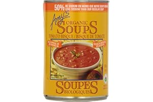 Amy’s Kitchen Organic Chunky Tomato Bisque, Light in Sodium – Gluten-Free, Soy-Free, Tree Nut-Free, Corn-Free, Kosher, 398ml 