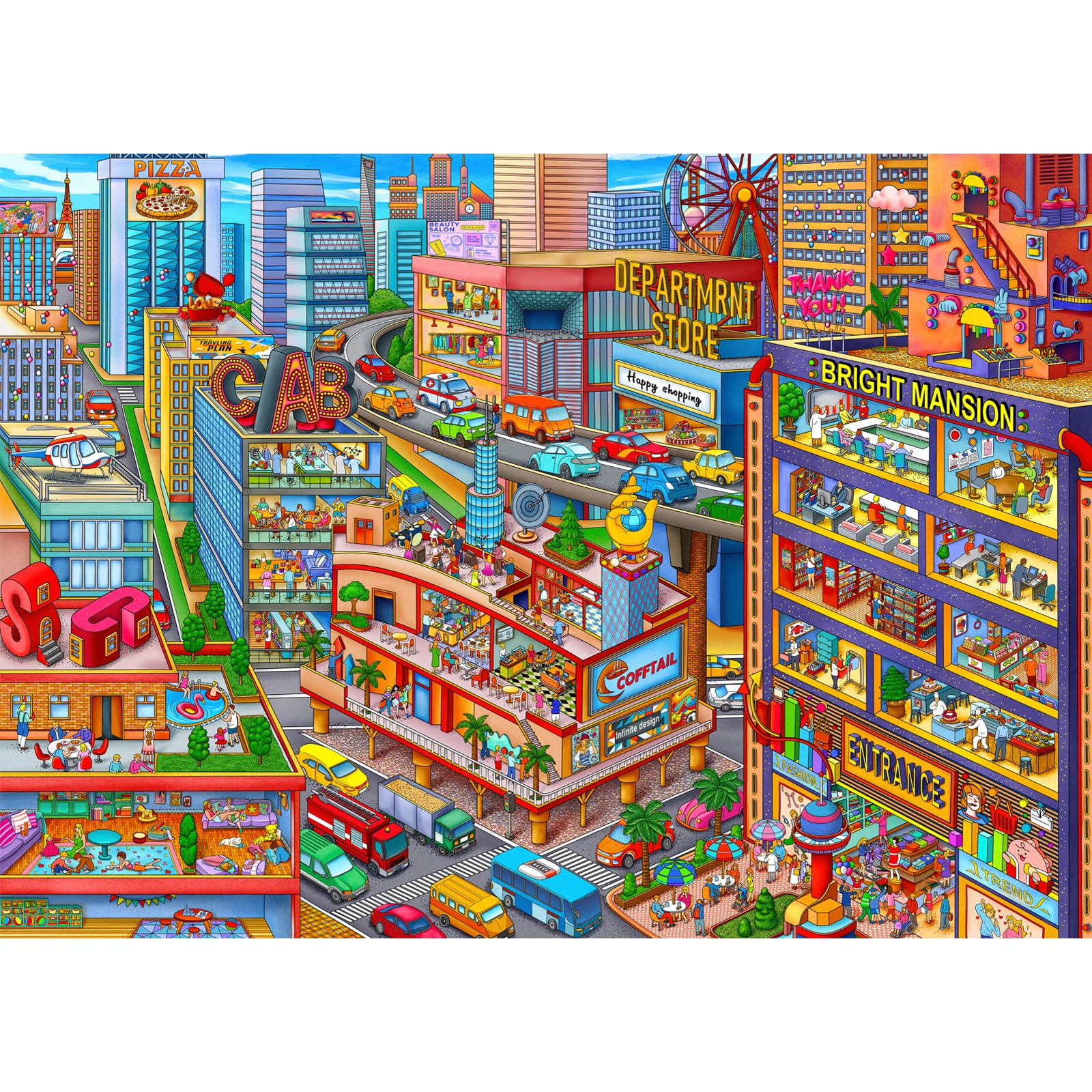 HUADADA Jigsaw puzzles for adults 1000 piece jigsaw puzzles for adults jigsaws 1000 pieces for adults Challenging Game (Business Center)… (GSDZ0147-00001) — image 1