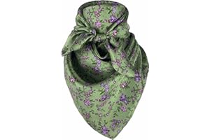 AUSTIN ACCENT INC Austin Accent Cowboy Bandana 100% Silk Scarf Wild Rag 34 Inch Multiple Colors