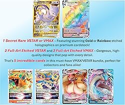 5 Pokemon Card VMAX/VSTAR Bundle - X2 VSTAR - X2