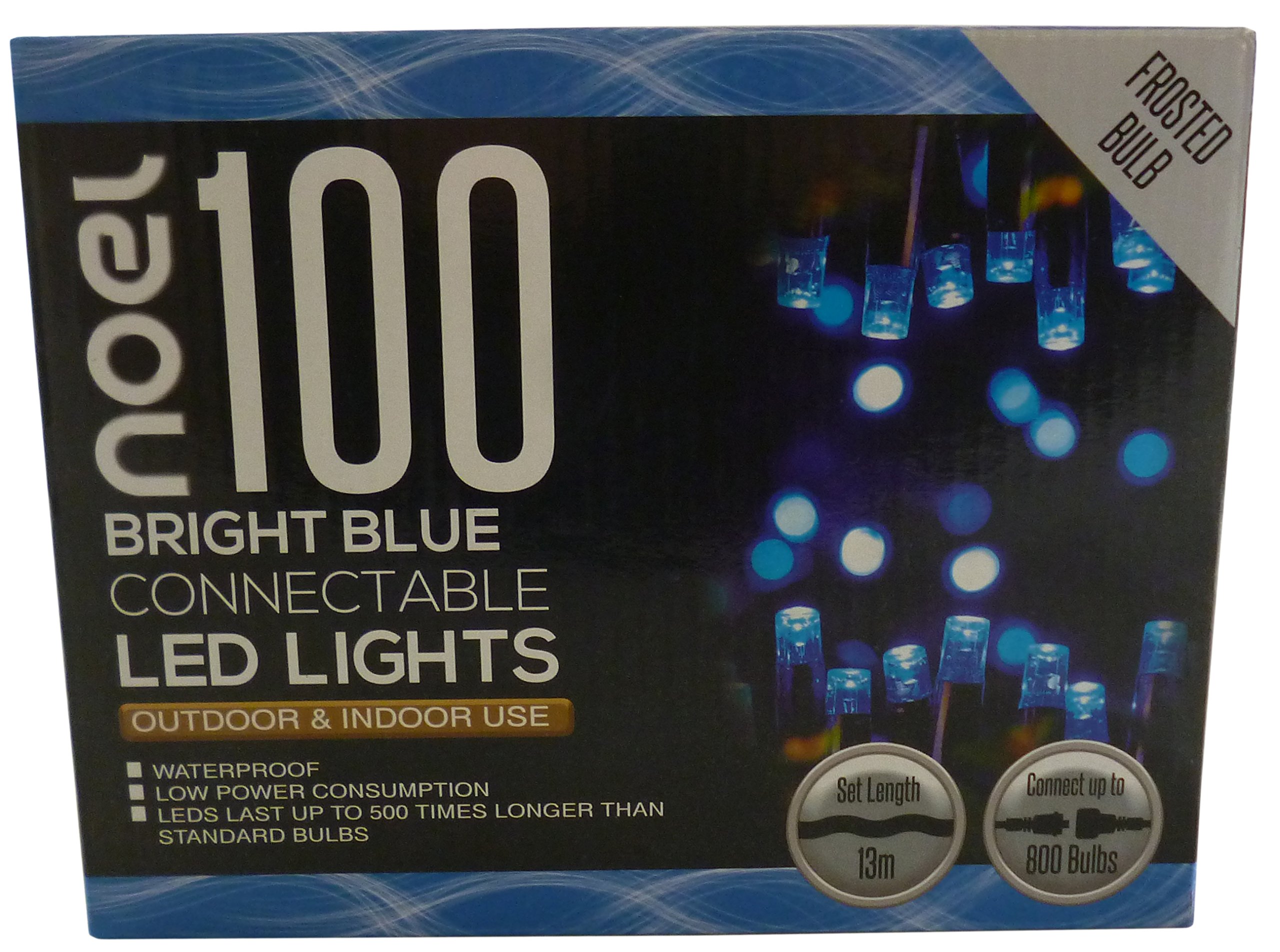 100 Blue LED Connectable Lights - Indoor / Outdoor Lights - 10m Length