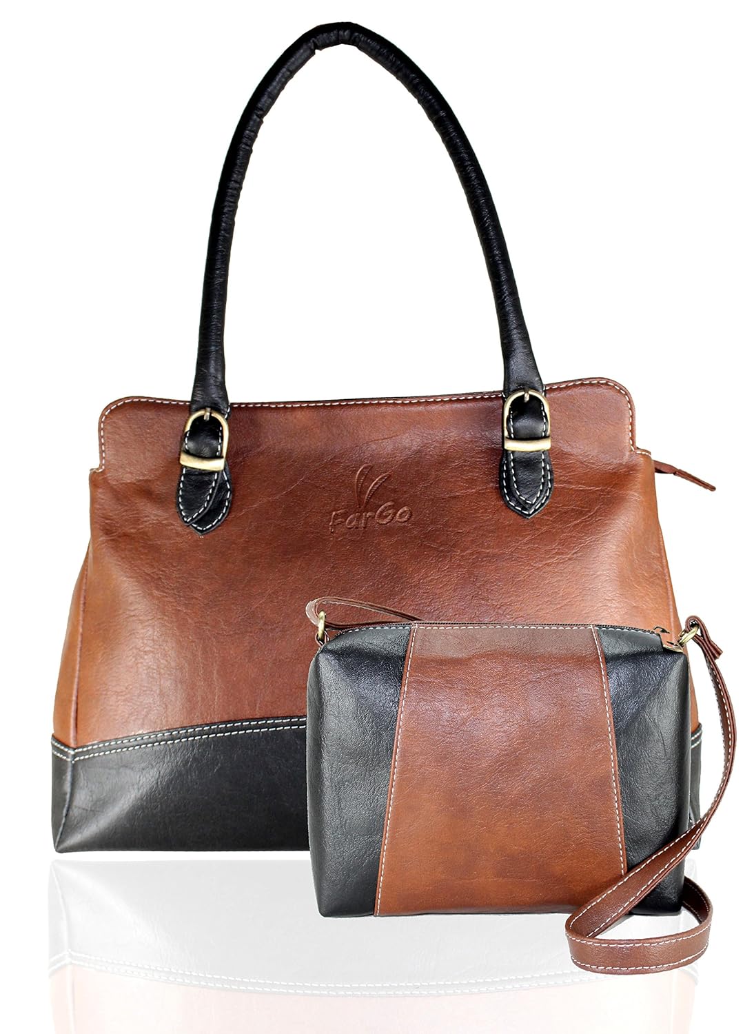 Fargo Couthy PU Leather Women's & Girl's Shoulder Handbag & Sling Bag Combo Of 2