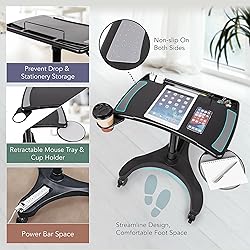 EHO Mobile Laptop Standing Desk Carts on Wheels