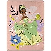 Northwest Princess and The Frog Micro Raschel Throw Blanket, 46" x 60", Blossoming Tiana