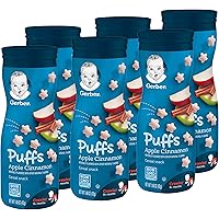 Gerber Puffs Cereal Snack, Apple Cinnamon, 1.48 Ounce, 6 Count