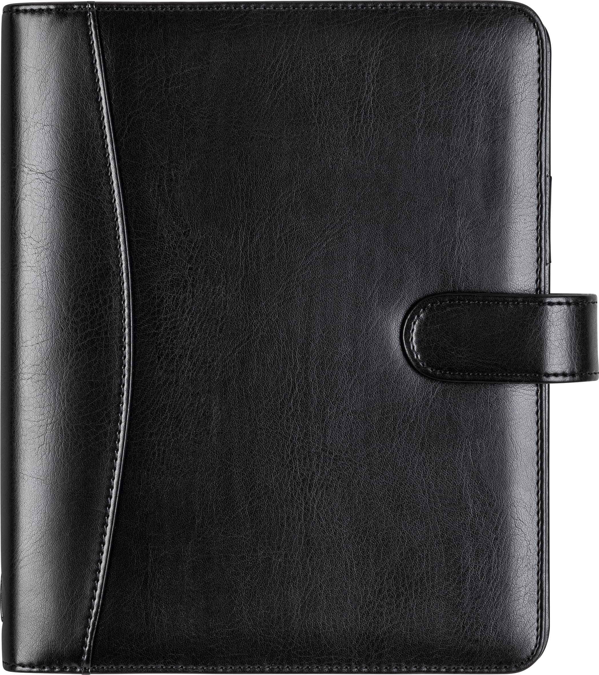 rido/Idé 706504190 Timing System/Ring Binder Calendar/Timer Timing 1, A5, 148 x 210 mm Imitation Leather Ring Binder Black with Flap, 6 Ring Toggle Clamp, Without Calendar