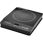 Amazon Basics 1800W Portable Electric Induction Cooktop, Burner and Child Lock, Overheat Protection, Timer, 8 Power Settings, Temperature Control Up to 440&deg;F, for Cookware Diameter 5.7"-8.2", Black