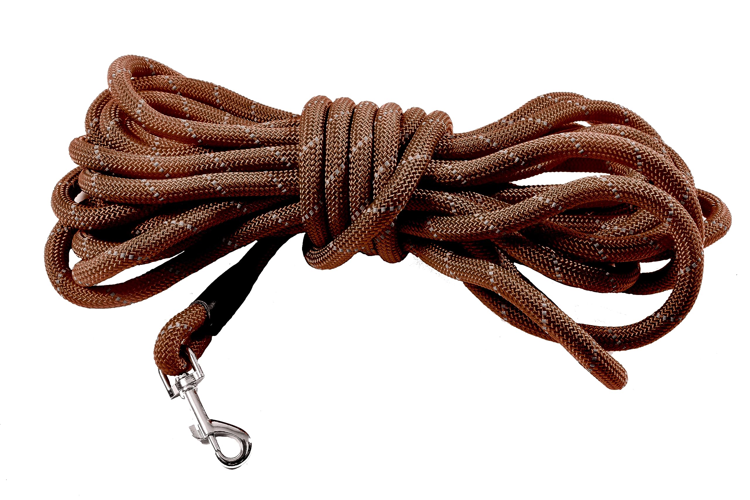 Bobby Walk 3 M - Dog Lead 3 Metres/Thickness 1.2 cm, Tubular Dog Lead, Durable Nylon, Brown, 3 Metres โ image 1