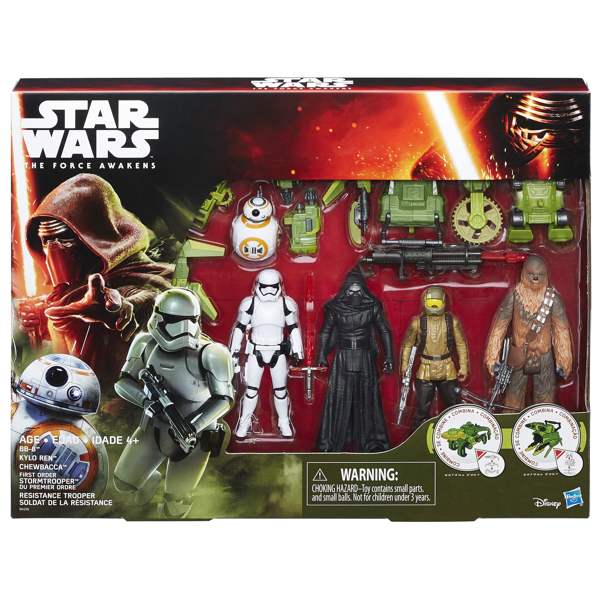 Star Wars Toy - Forest Mission - 5 Action Figure Playset Kylo Ren - Chewbacca - Stormtrooper - BB8