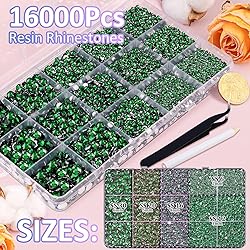 16000Pcs Resin Rhinestones with Tweezers for