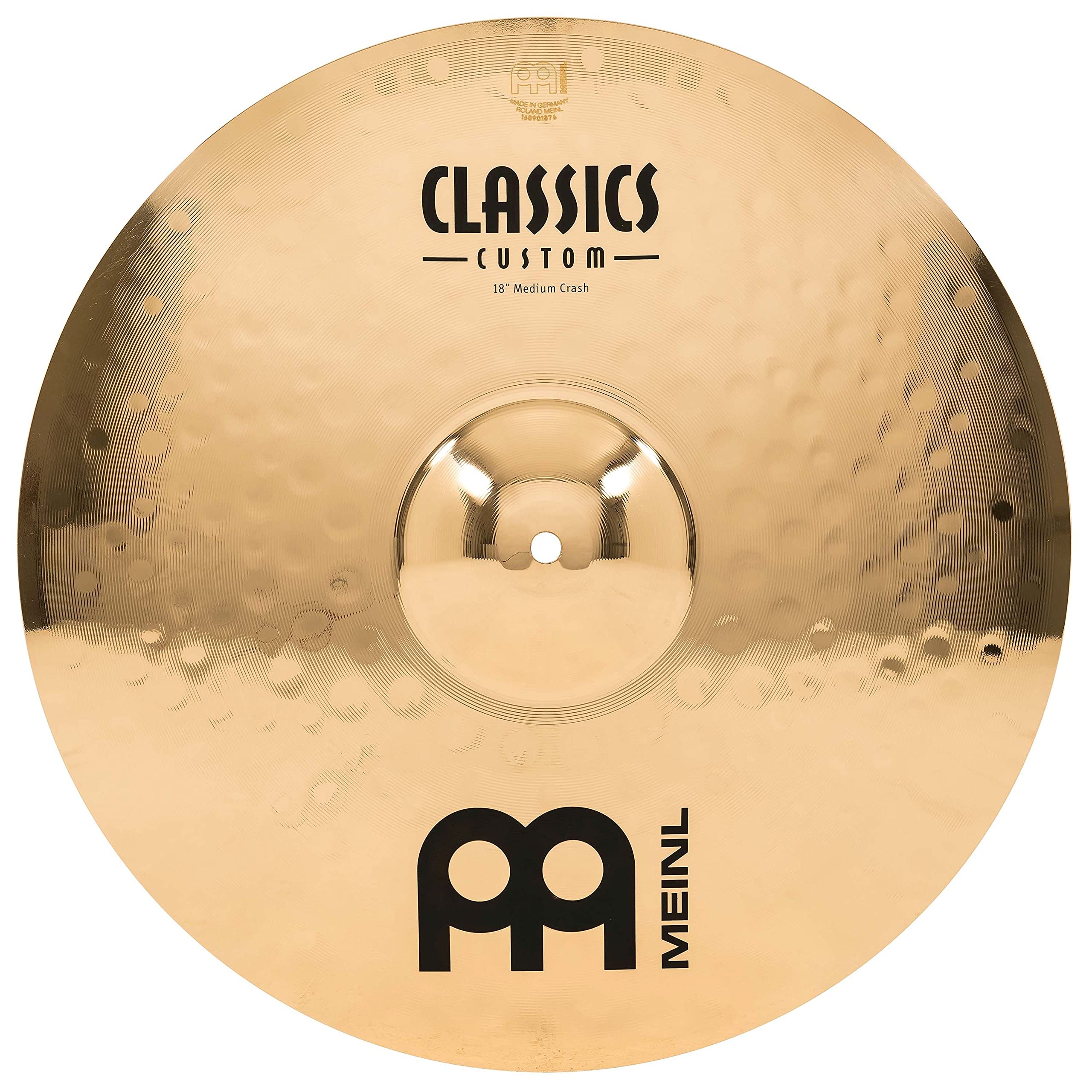 Photo 1 of Meinl 18" Medium Crash Cymbal - Classics Custom Brilliant - Made in Germany, 2-YEAR WARRANTY (CC18MC-B)