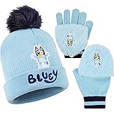 Bluey Girls Hat and Gloves Set - Kids Winter Accessories with Beanie & Scarf Options