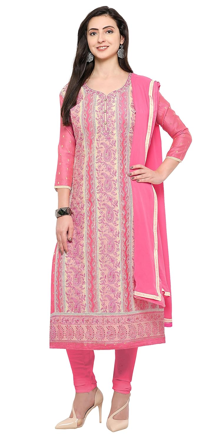 rajnandini women's chanderi embroidered dress material (joplmf4007_pink_free size)