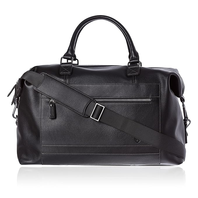 VON HEESEN Reisetasche Weekender Bag Reisegepäck Handgepäck Tasche mit Trolleyfunktion für Damen & Herren (Schwarz)
