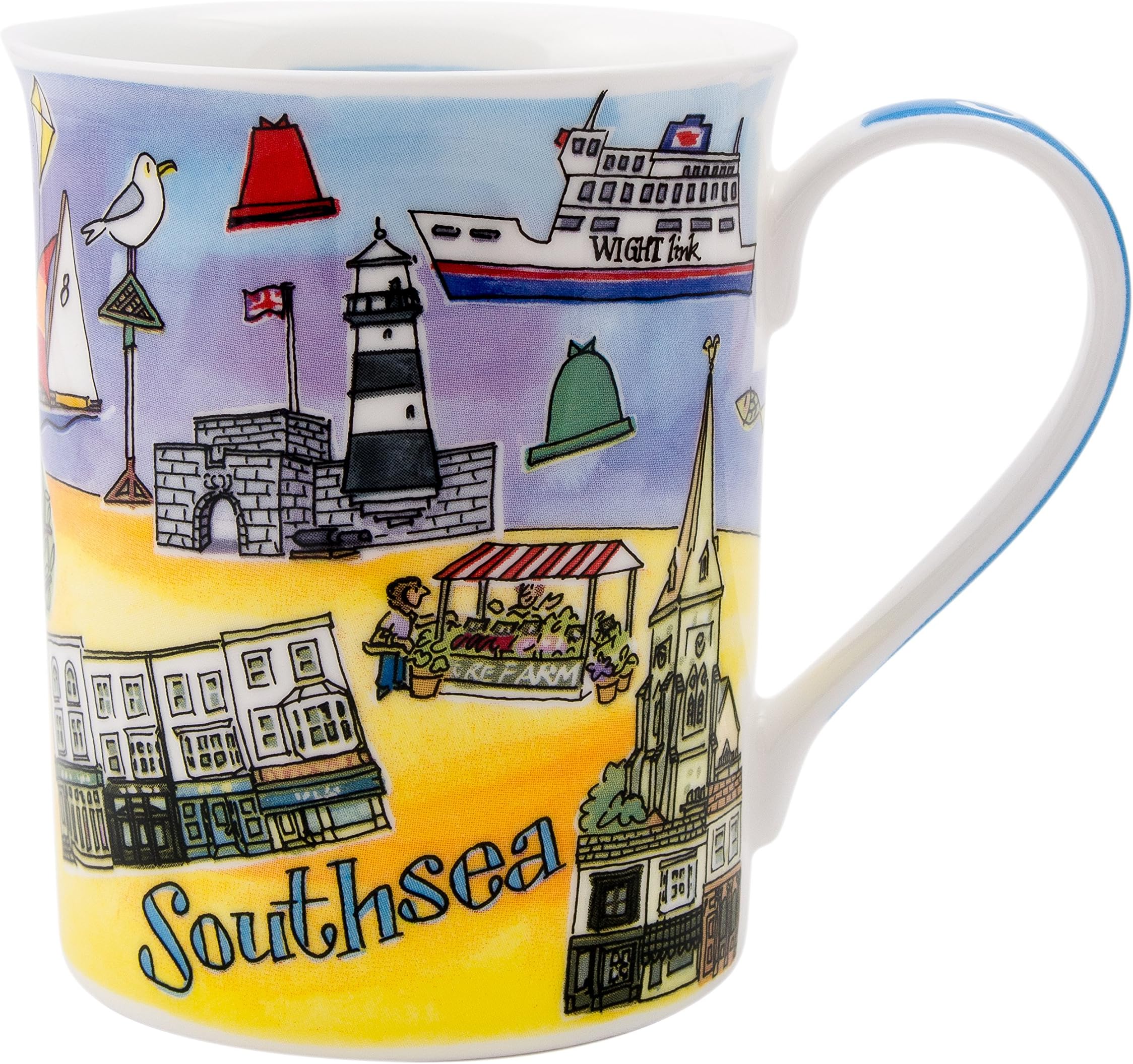 Southsea Fine Bone China Mug by Alison Gardiner