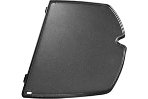 GGC 6558 Griddle for Weber Q100 Q120 Q1000 Q1200 Series Grills, Cast Iron Grill Parts for Weber Q100 Grills, 12.6" x 8.6" Cooking Griddle for Weber Baby Q