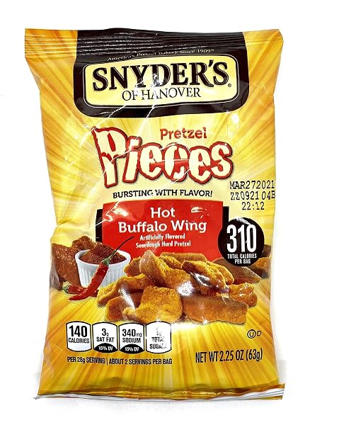 SNYDER’S OF HANOVER HOT BUFFALO WING PRETZELPIECE, 2.25...