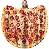 Bcareself Pizza Blanket Adult Kdis Size Double Sided Funny Realistic Food Personalized Throw Blanket Novelty Gift for Everyone 300 GSM Soft Flannel 60 inches Red