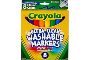 Crayola Ultra-Clean Color Max Broad Line Washable Markers-Classic Colors 8/Pkg