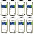 Pentair Pentek ECP5-BB Big Blue Sediment Water Filter, 10-Inch, Whole House Heavy Duty Pleated Cellulose Polyester Replacement Cartridge, 10" x 4.5", White End-Cap, 5 Micron, Pack of 8