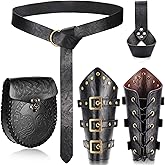 Ultrafun 4 Pcs Renaissance Accessories Medieval Viking Belt Pouch Arm Guards Sword Frog