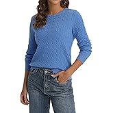 QUALFORT Womens Lightweight Cable Knit Soft Business Casual Trendy Pullover Sweaters 2026
