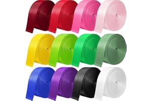 YOGHAVRS Nylon Webbing 1 Inch 1.5 Inch, 12 Rolls Webbing Strap for for Bags, Pets, Climbing Outdoors Indoors Crafting DIY